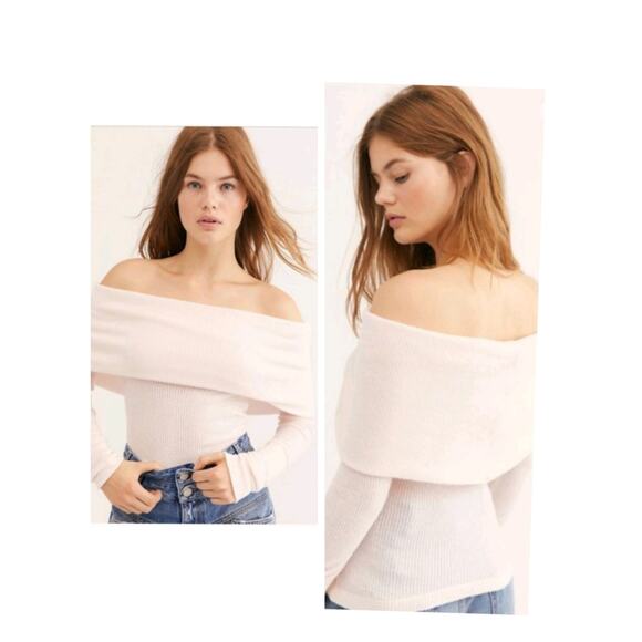 We The Free Tops - 4124)We the Free Shell Pink Snowbunny Long Sleeve Top Medium